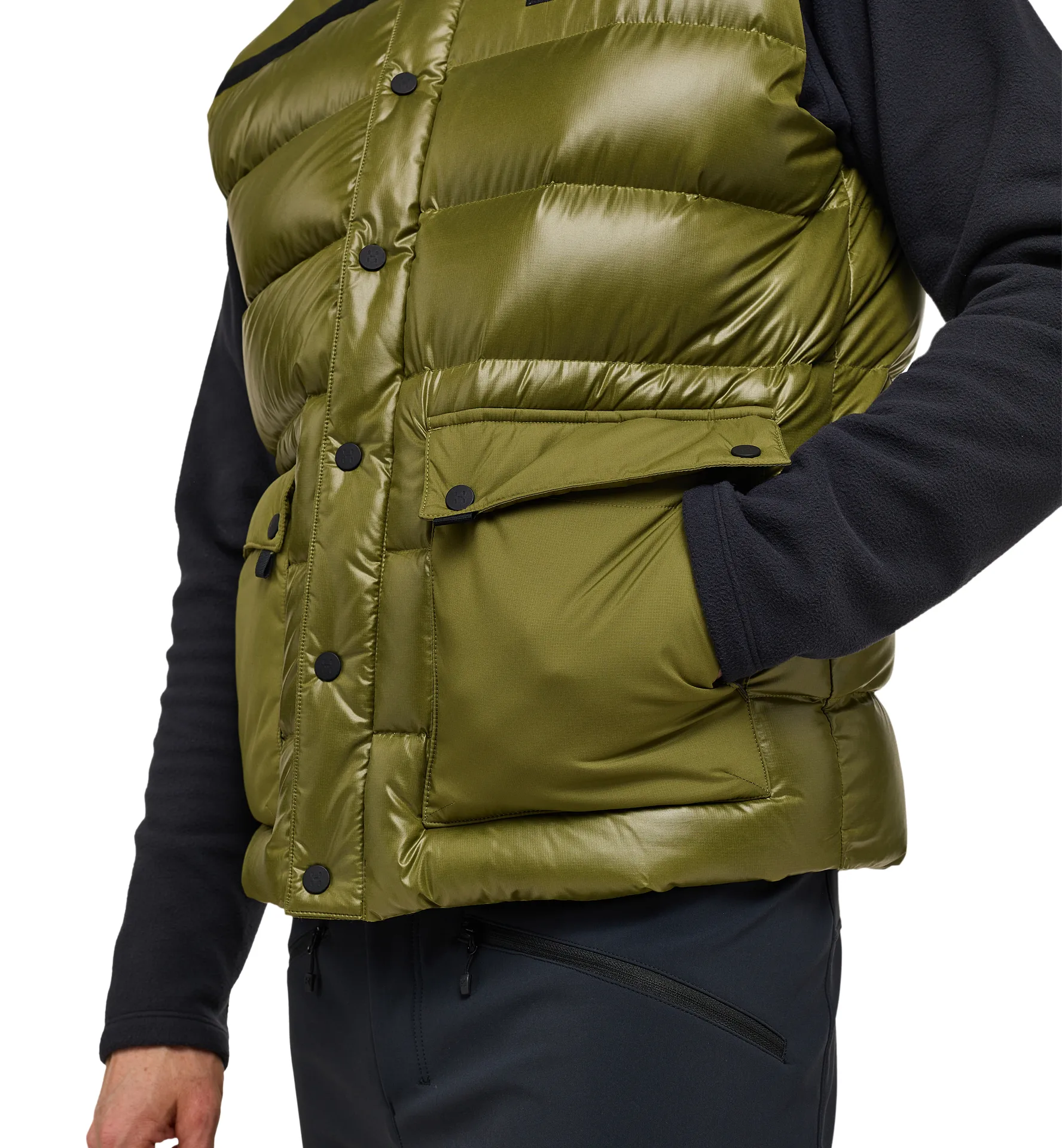 Funäs Down Vest Men Olive Green