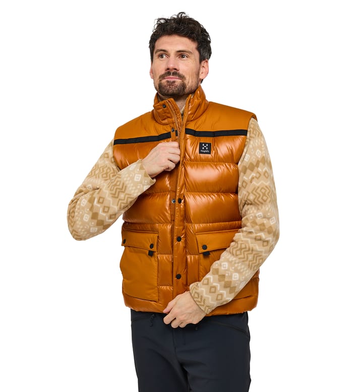 Funäs Down Vest Men Golden Brown