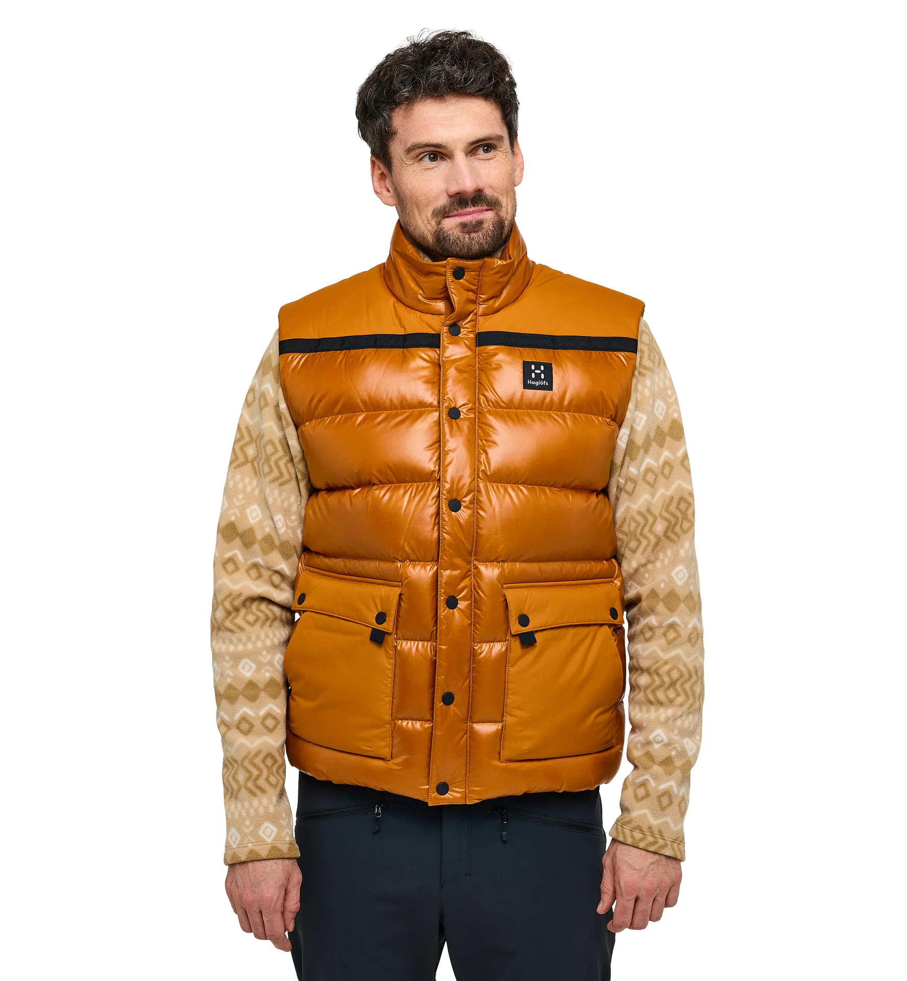 Funäs Down Vest Men Golden Brown