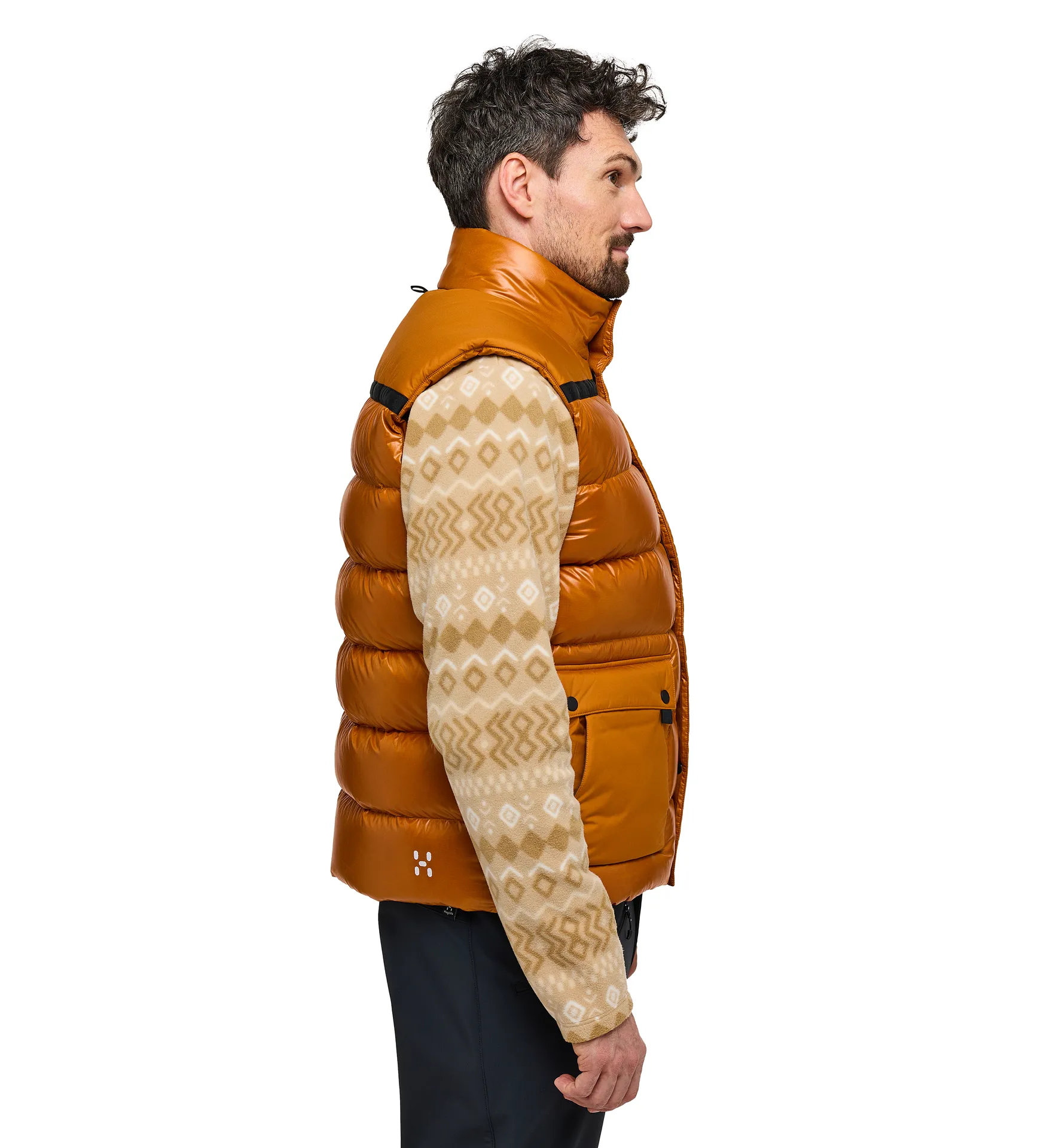 Funäs Down Vest Men Golden Brown