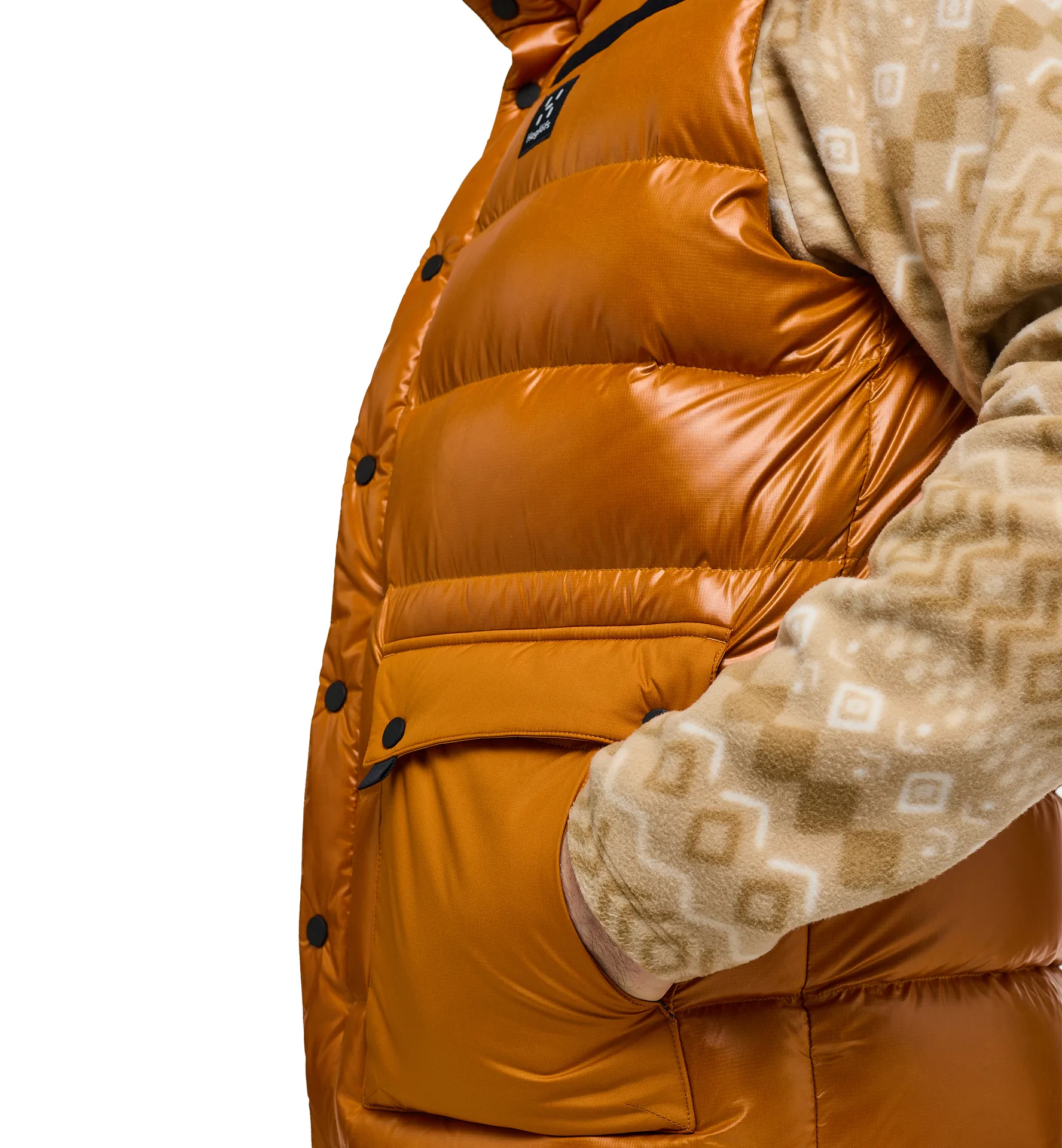 Funäs Down Vest Men Golden Brown