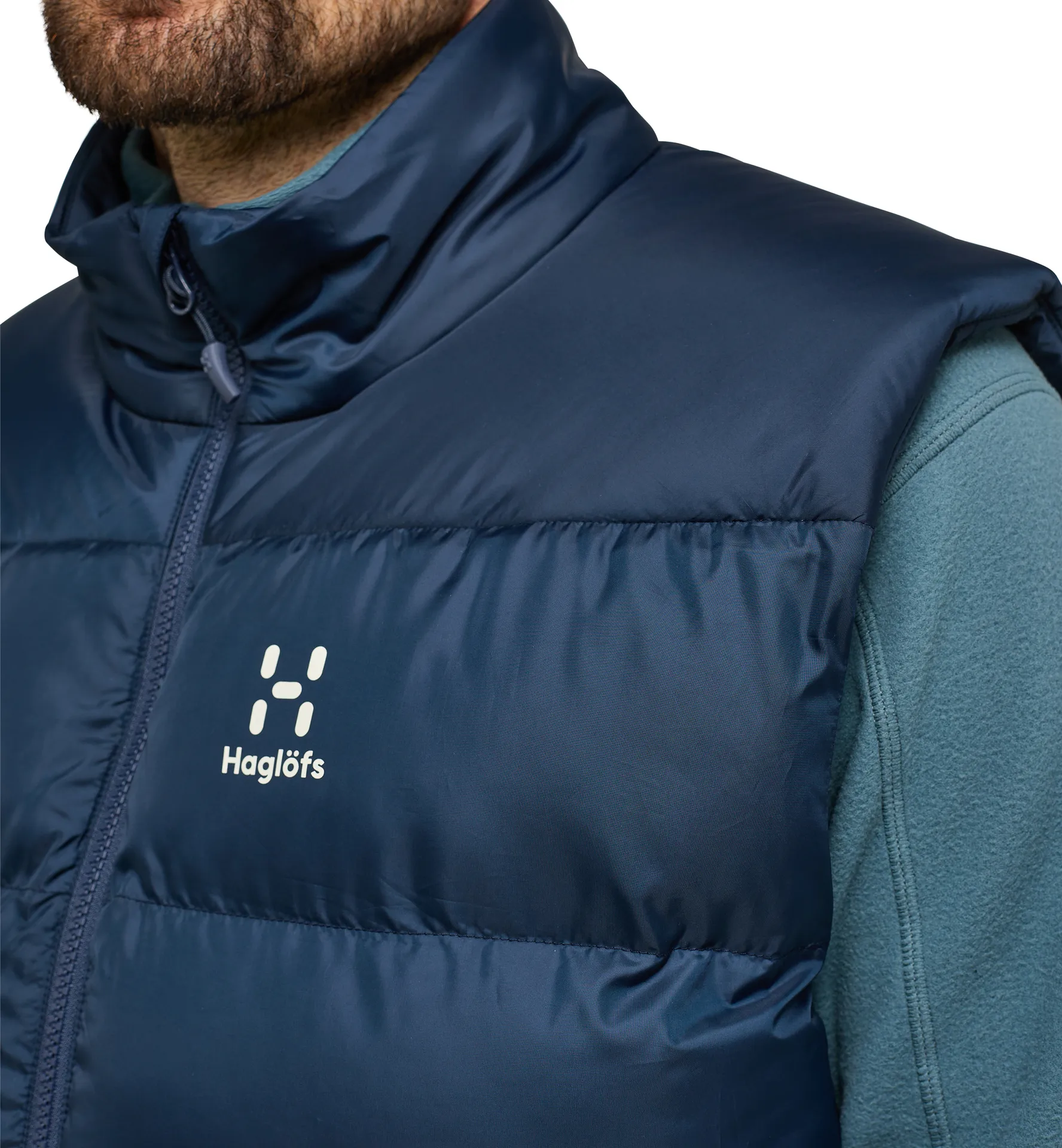 Puffy Mimic Vest Men Tarn Blue