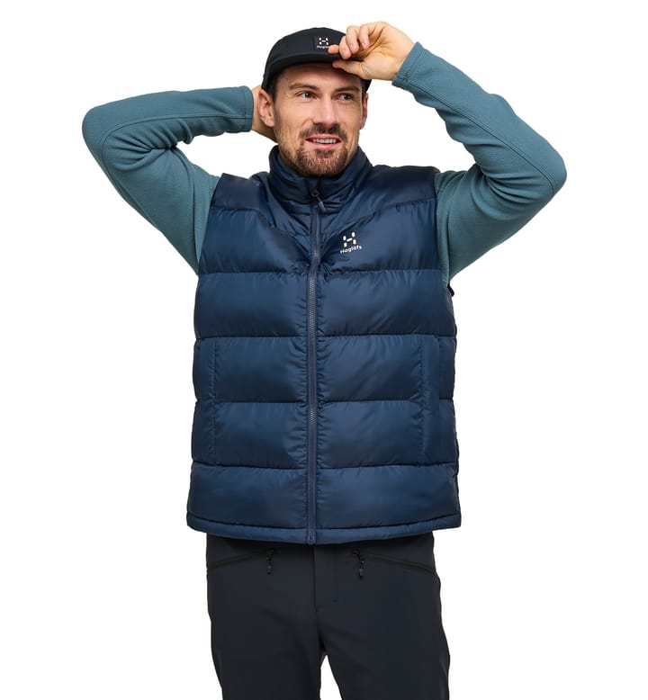 Puffy Mimic Vest Men Tarn Blue