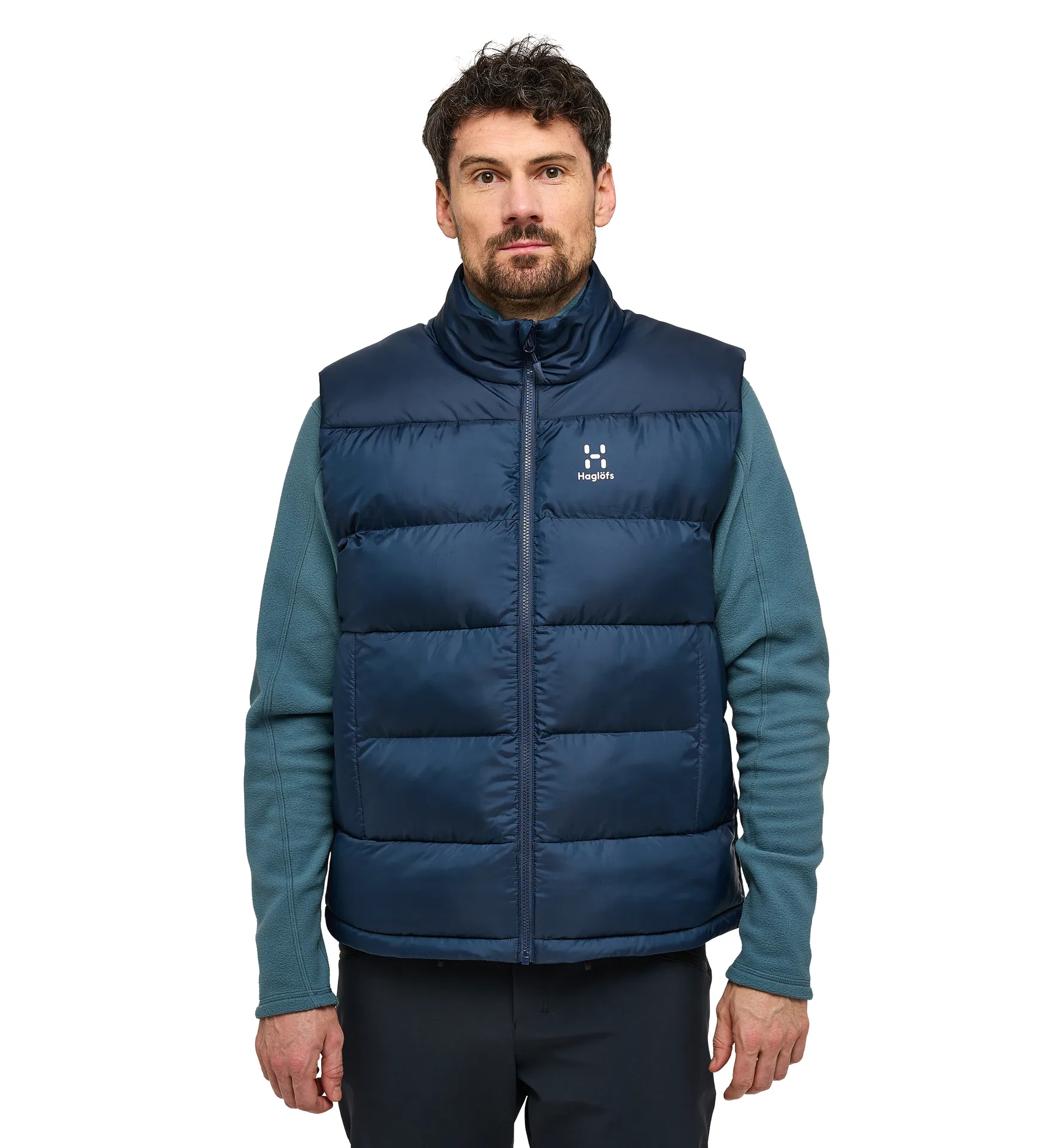Puffy Mimic Vest Men Tarn Blue