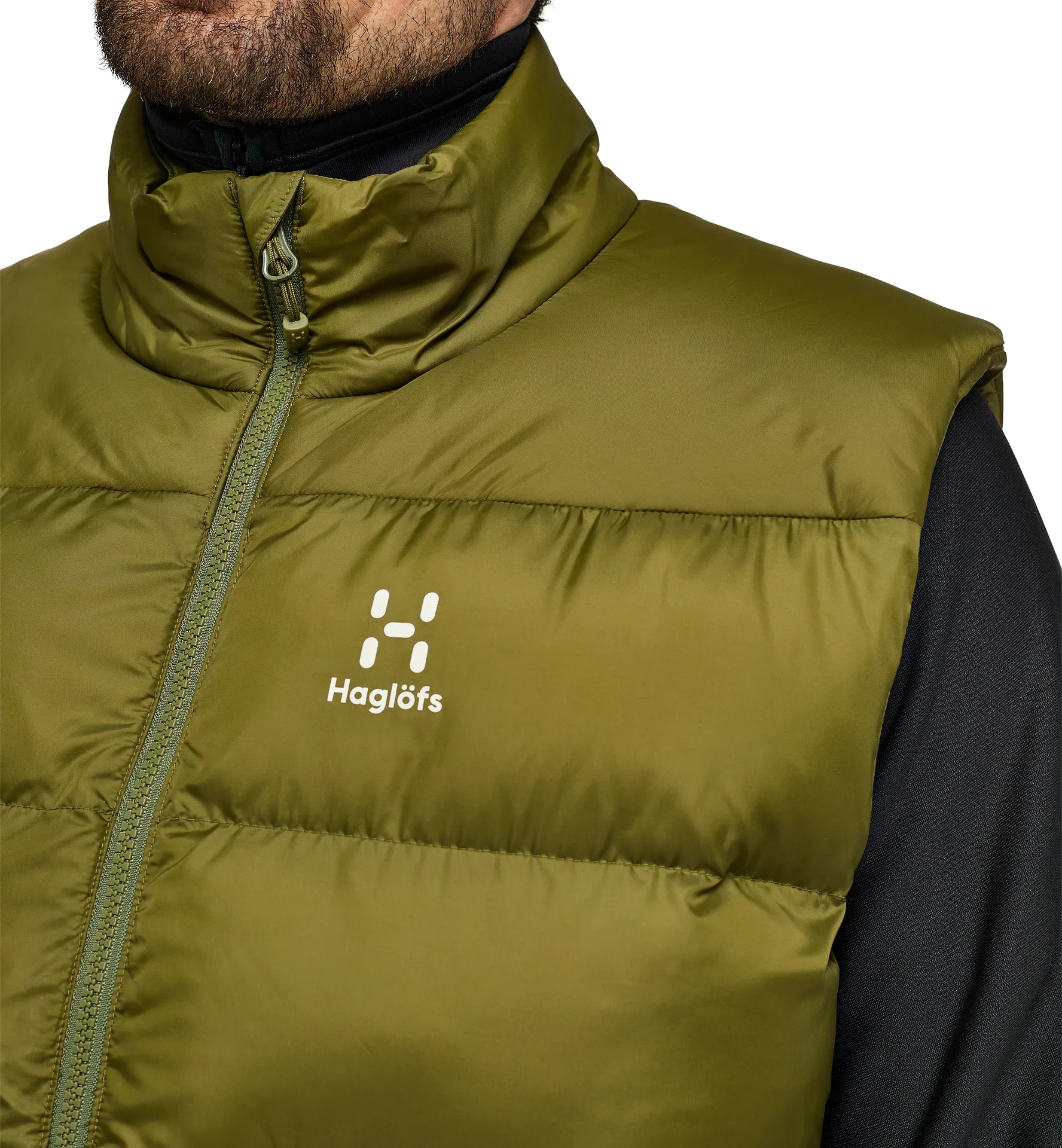 Puffy Mimic Vest Men Olive Green