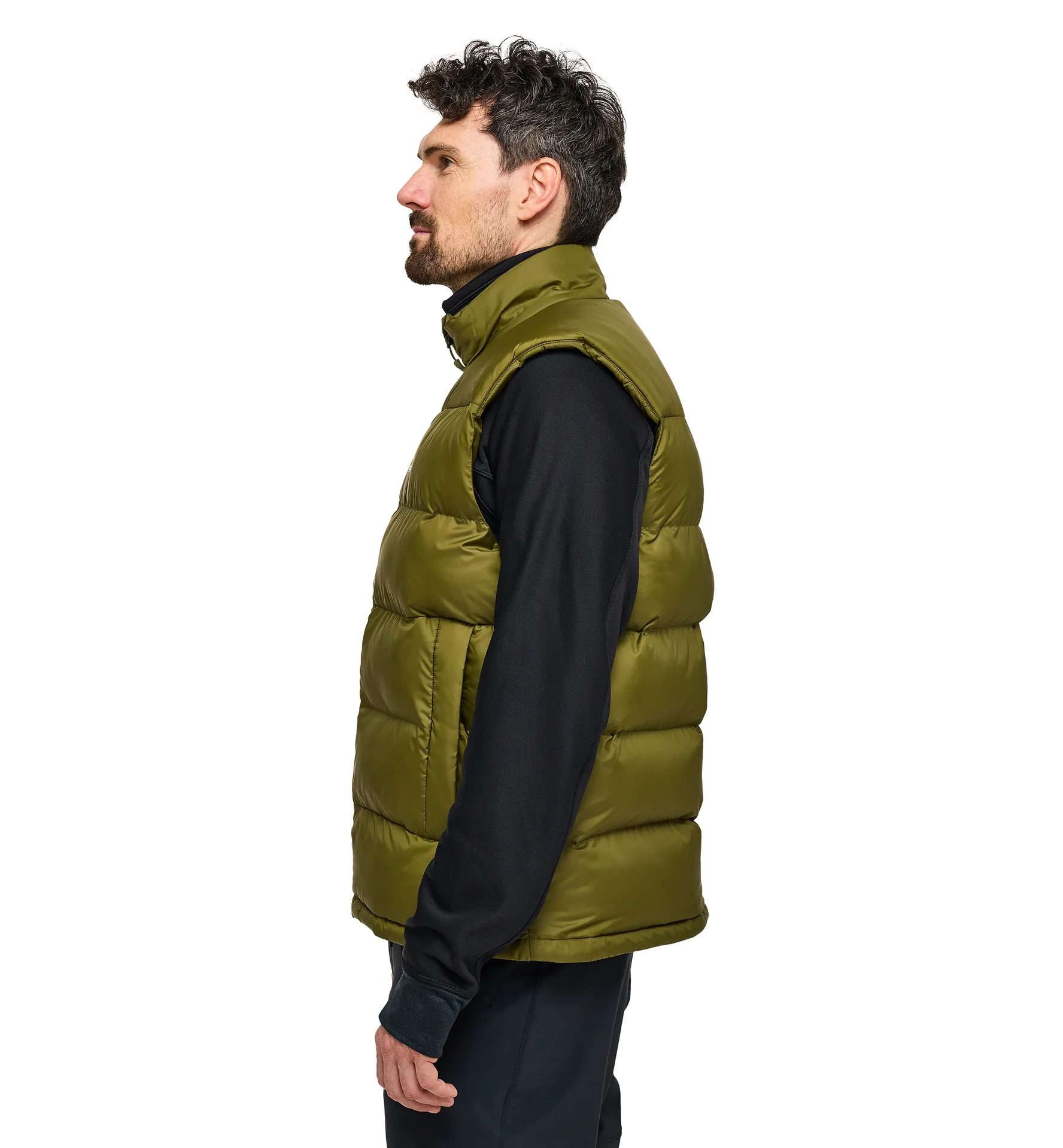 Puffy Mimic Vest Men Olive Green