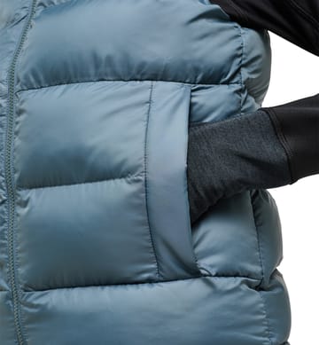 Puffy Mimic Vest Women Steel Blue