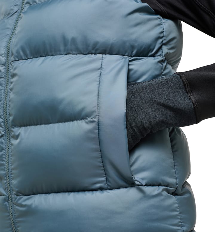 Puffy Mimic Vest Women Steel Blue Puffy Mimic Vest Women Steel Blue