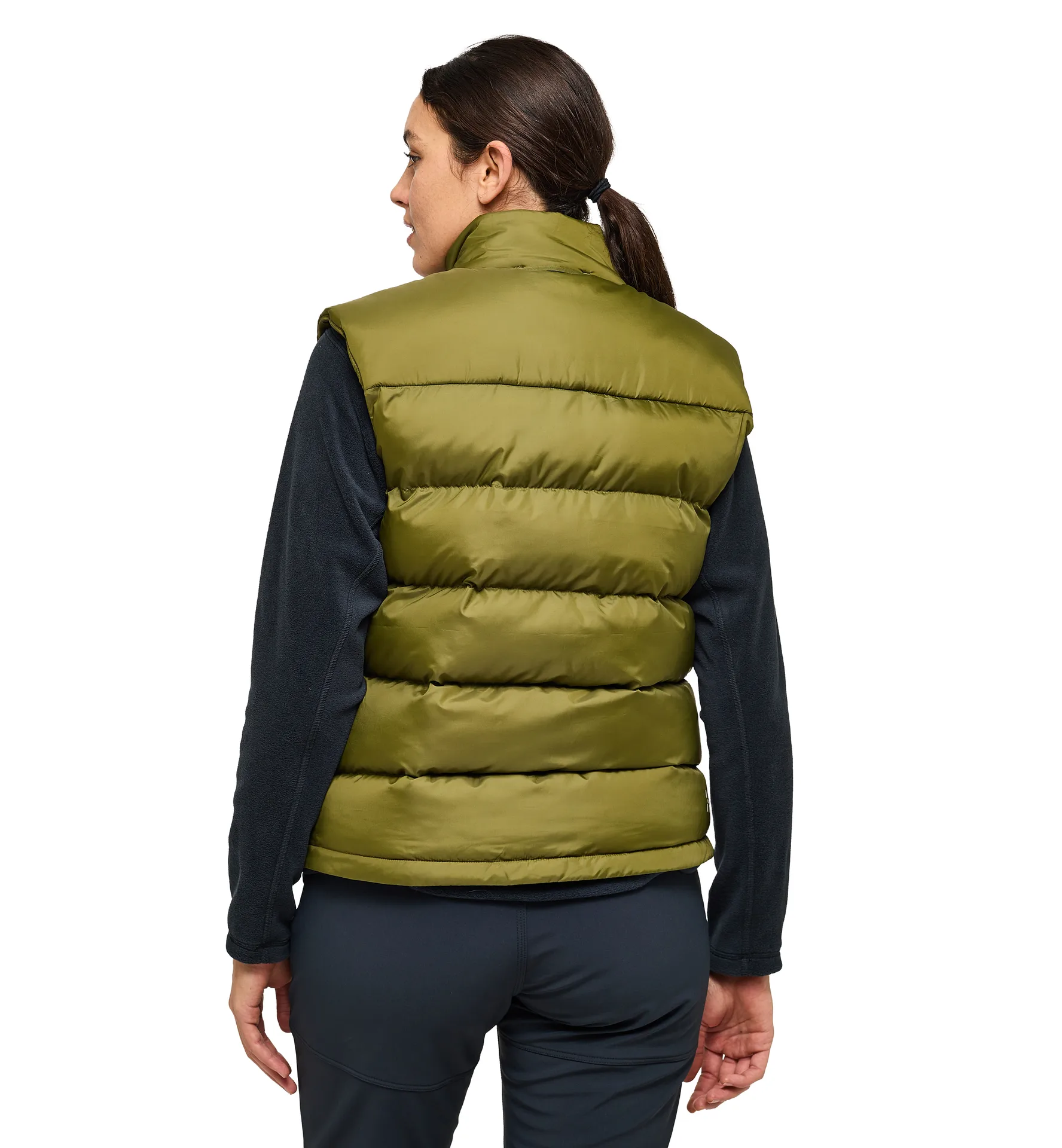 Puffy Mimic Vest Women Olive Green