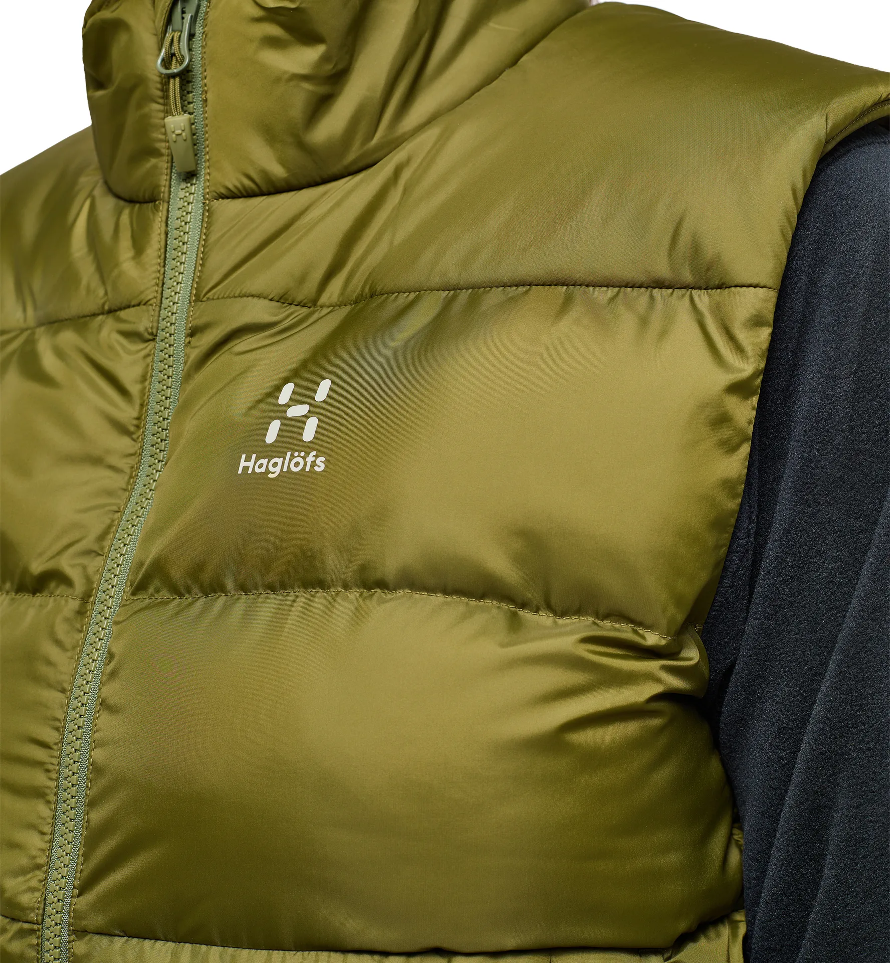 Puffy Mimic Vest Women Olive Green