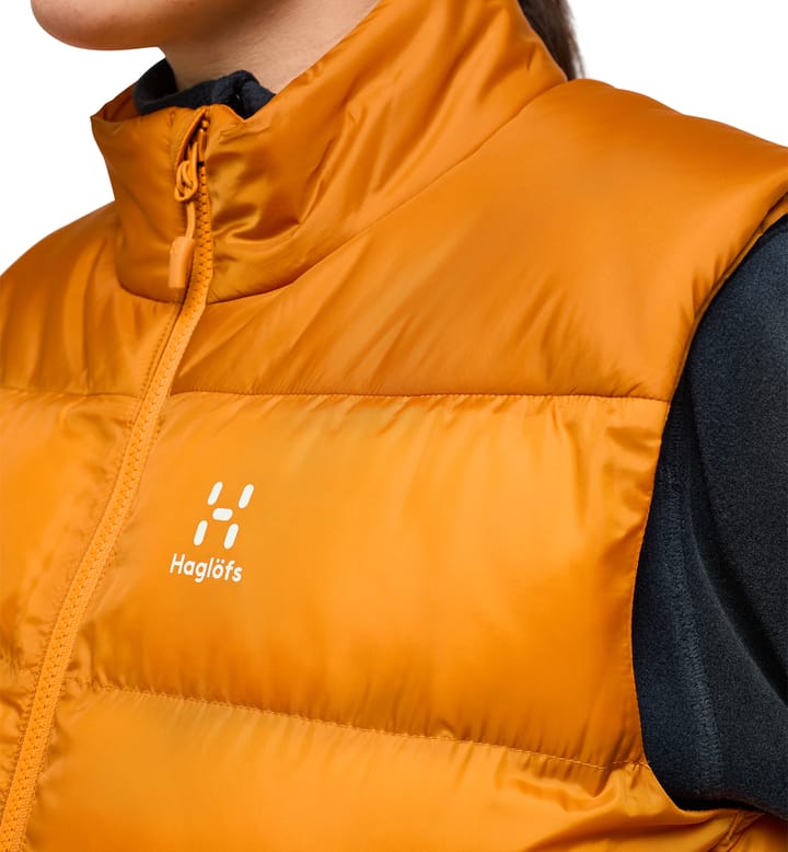 Puffy Mimic Vest Women Desert Yellow/Golden Brown Puffy Mimic Vest Women Desert Yellow/Golden Brown