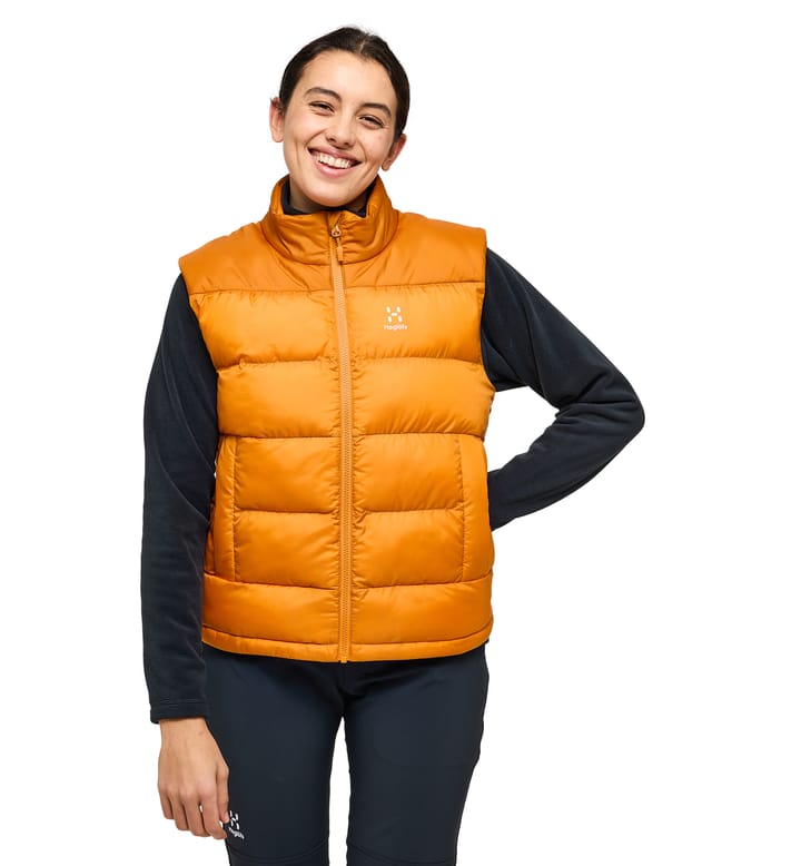 Puffy Mimic Vest Women Desert Yellow/Golden Brown Puffy Mimic Vest Women Desert Yellow/Golden Brown