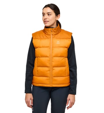 Puffy Mimic Vest Women Desert Yellow/Golden Brown