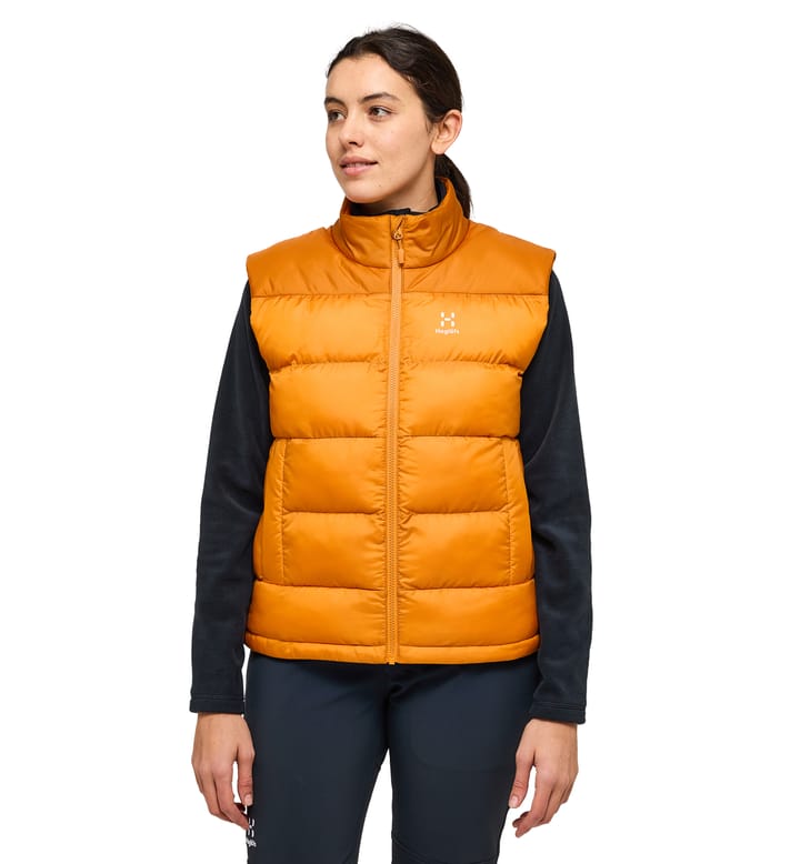 Puffy Mimic Vest Women Desert Yellow/Golden Brown Puffy Mimic Vest Women Desert Yellow/Golden Brown