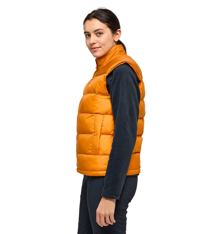 Puffy Mimic Vest Women Desert Yellow/Golden Brown Puffy Mimic Vest Women Desert Yellow/Golden Brown