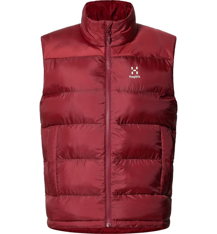 Puffy Mimic Vest Women Carmine Red Puffy Mimic Vest Women Carmine Red