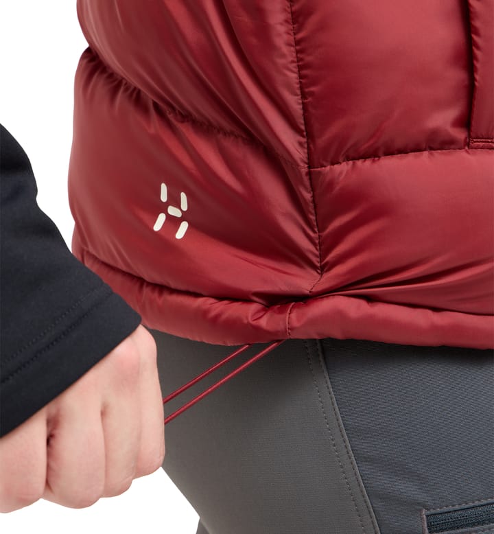 Puffy Mimic Vest Women Carmine Red Puffy Mimic Vest Women Carmine Red