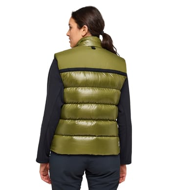 Funäs Down Vest Women Olive Green