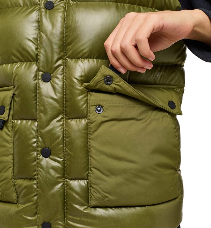 Funäs Down Vest Women Olive Green Funäs Down Vest Women Olive Green