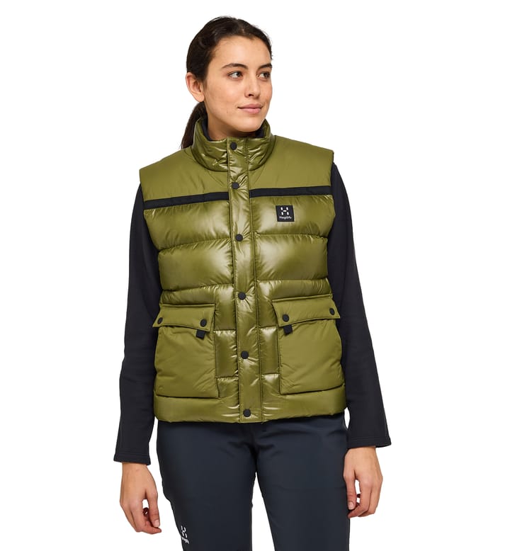Funäs Down Vest Women Olive Green Funäs Down Vest Women Olive Green
