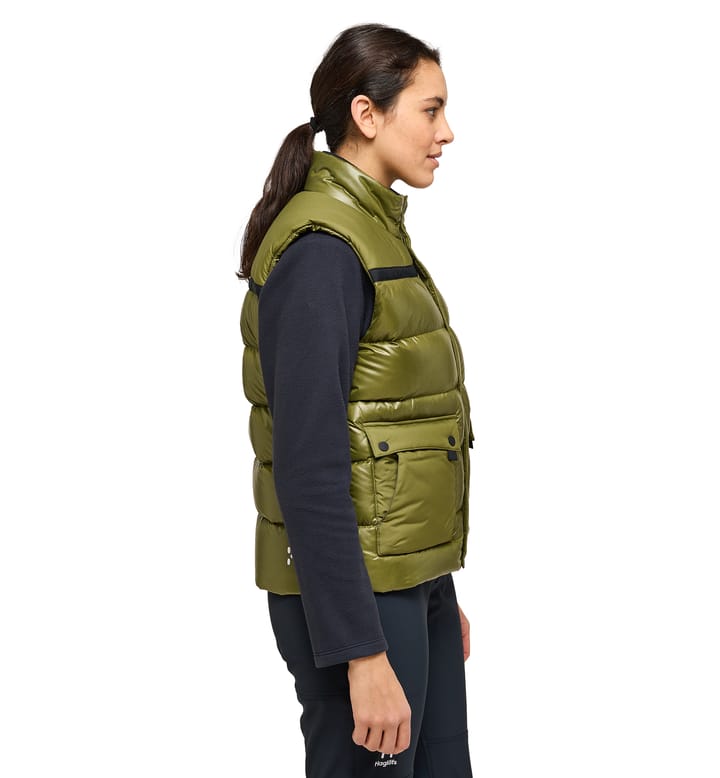 Funäs Down Vest Women Olive Green Funäs Down Vest Women Olive Green