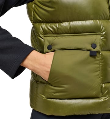 Funäs Down Vest Women Olive Green
