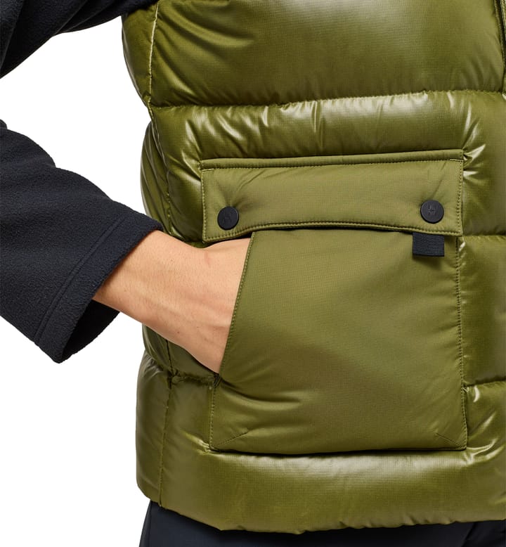 Funäs Down Vest Women Olive Green Funäs Down Vest Women Olive Green