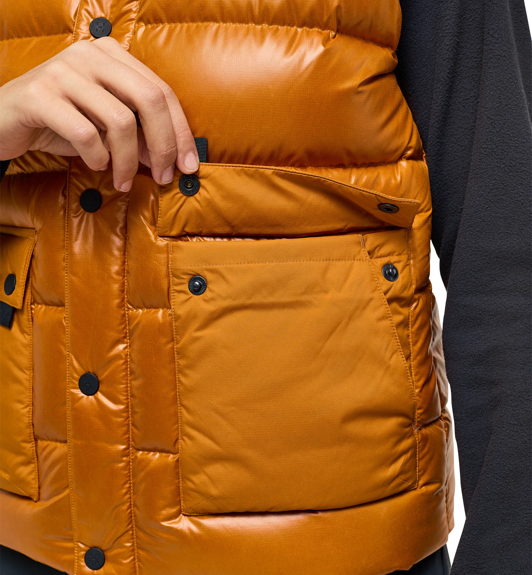 Funäs Down Vest Women Golden Brown