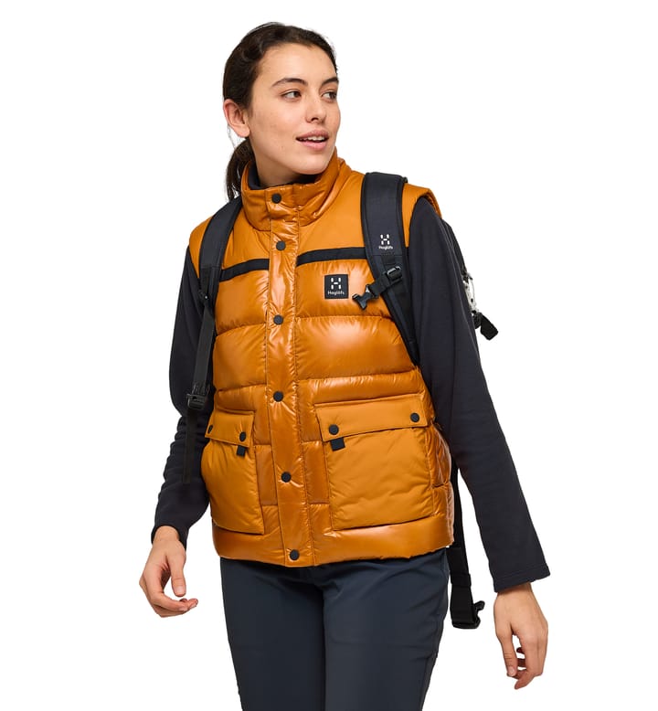 Funäs Down Vest Women Golden Brown