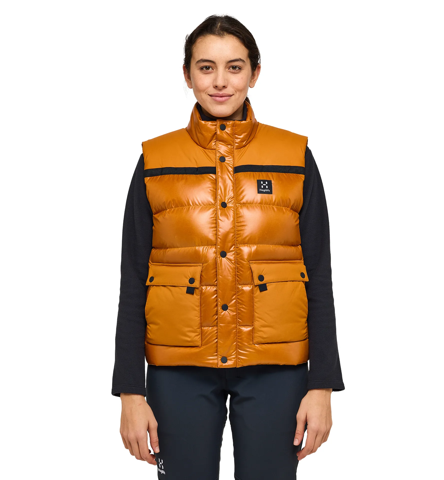 Funäs Down Vest Women Golden Brown