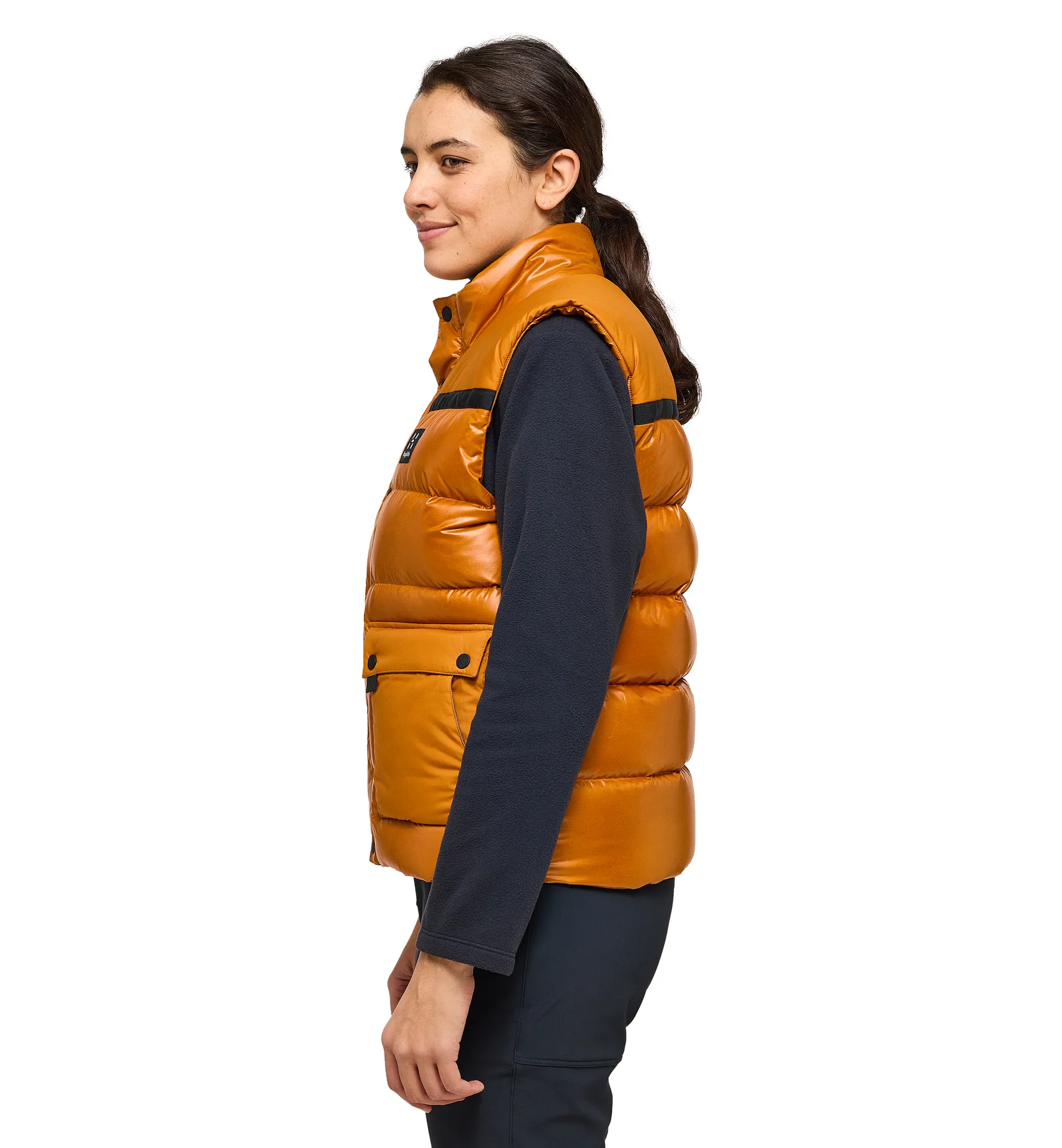 Funäs Down Vest Women Golden Brown