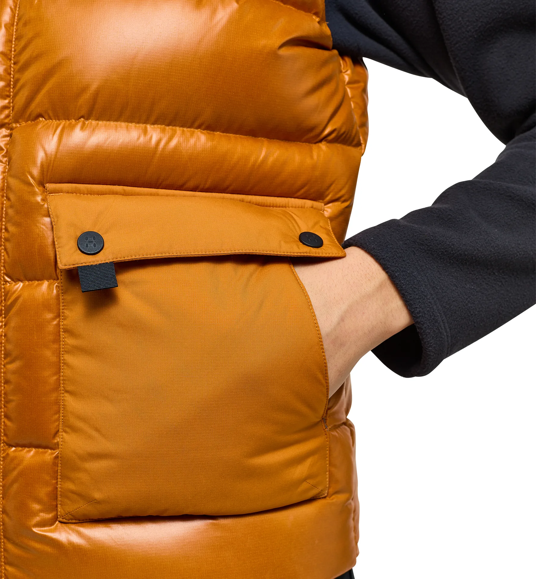 Funäs Down Vest Women Golden Brown