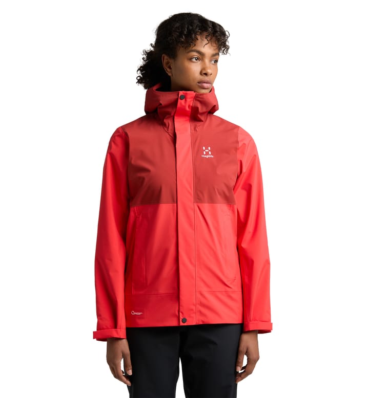 Koyal Proof Jacket Women Poppy red/Corrosion