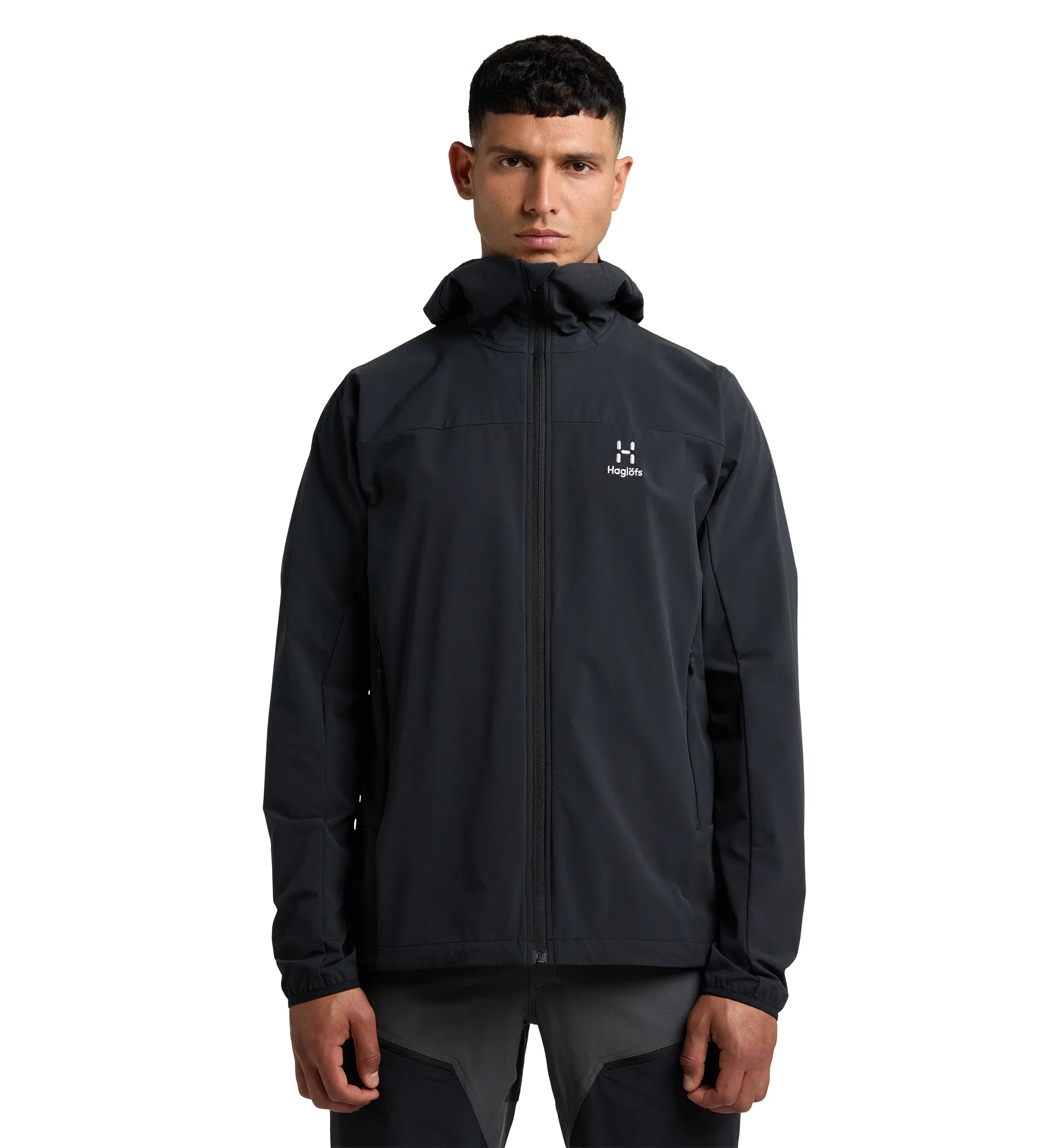 Morän Softshell Hood Men True Black