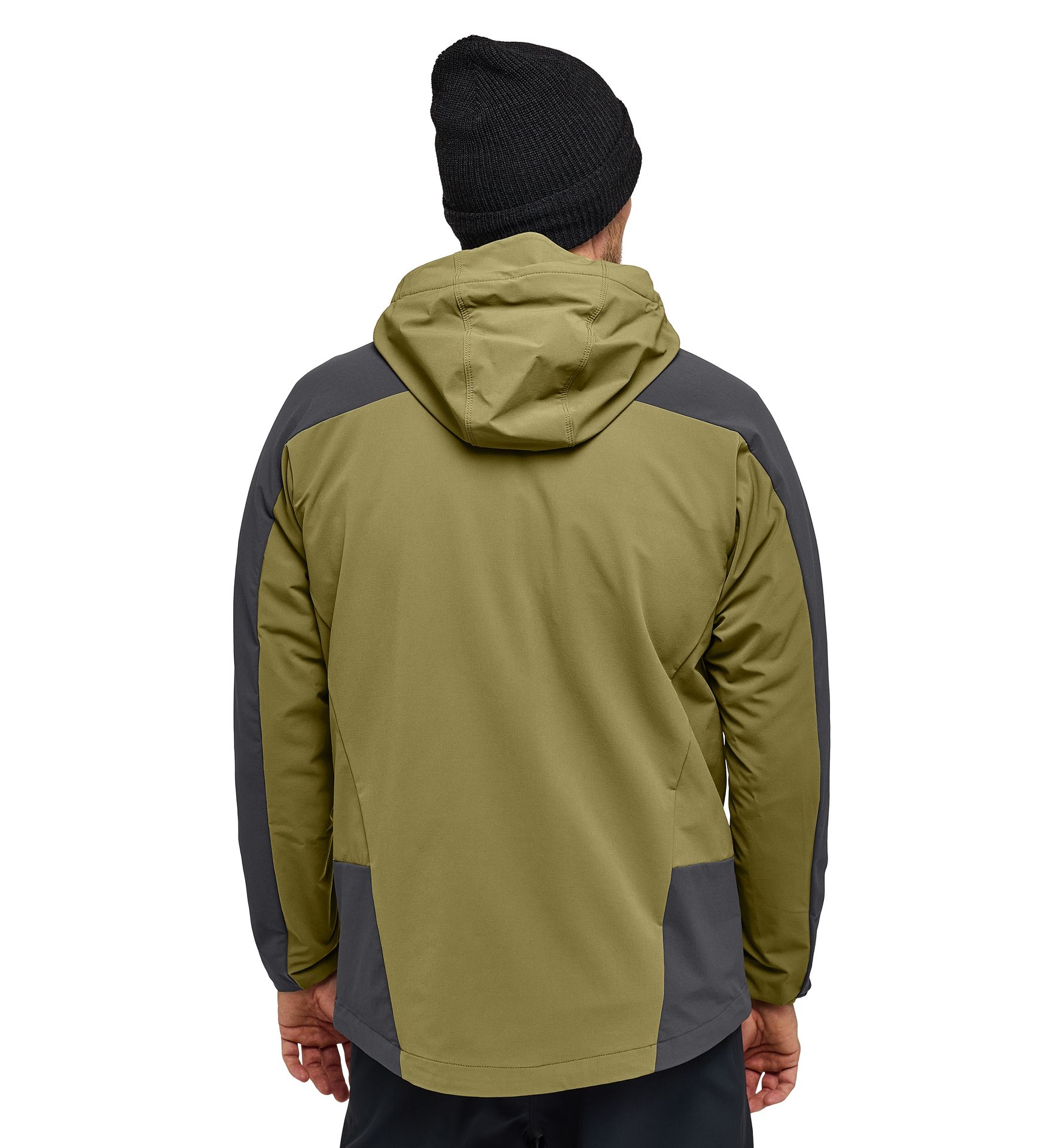 Morän Softshell Hood Men Olive Green/Magnetite