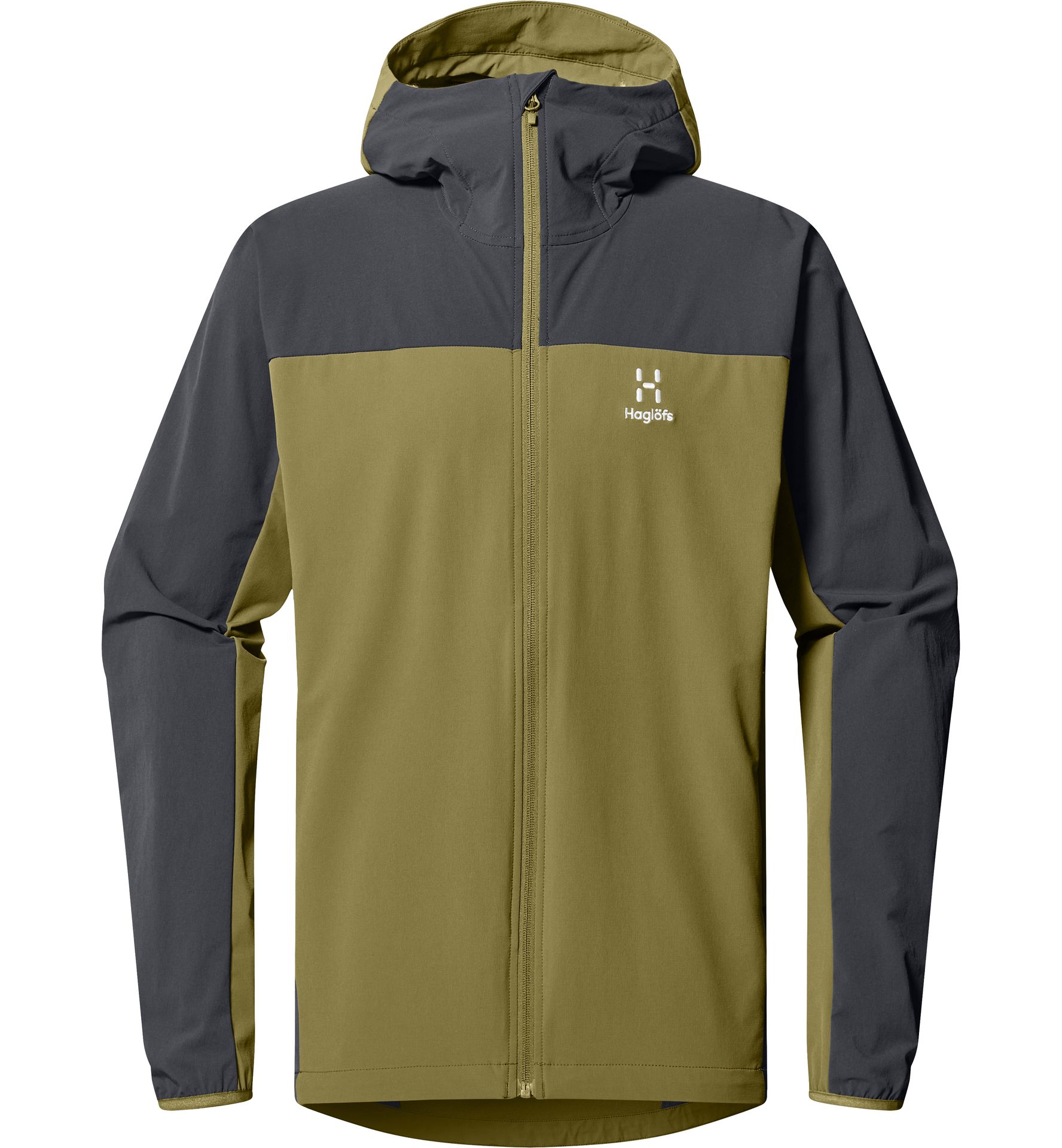 Morän Softshell Hood Men Olive Green/Magnetite