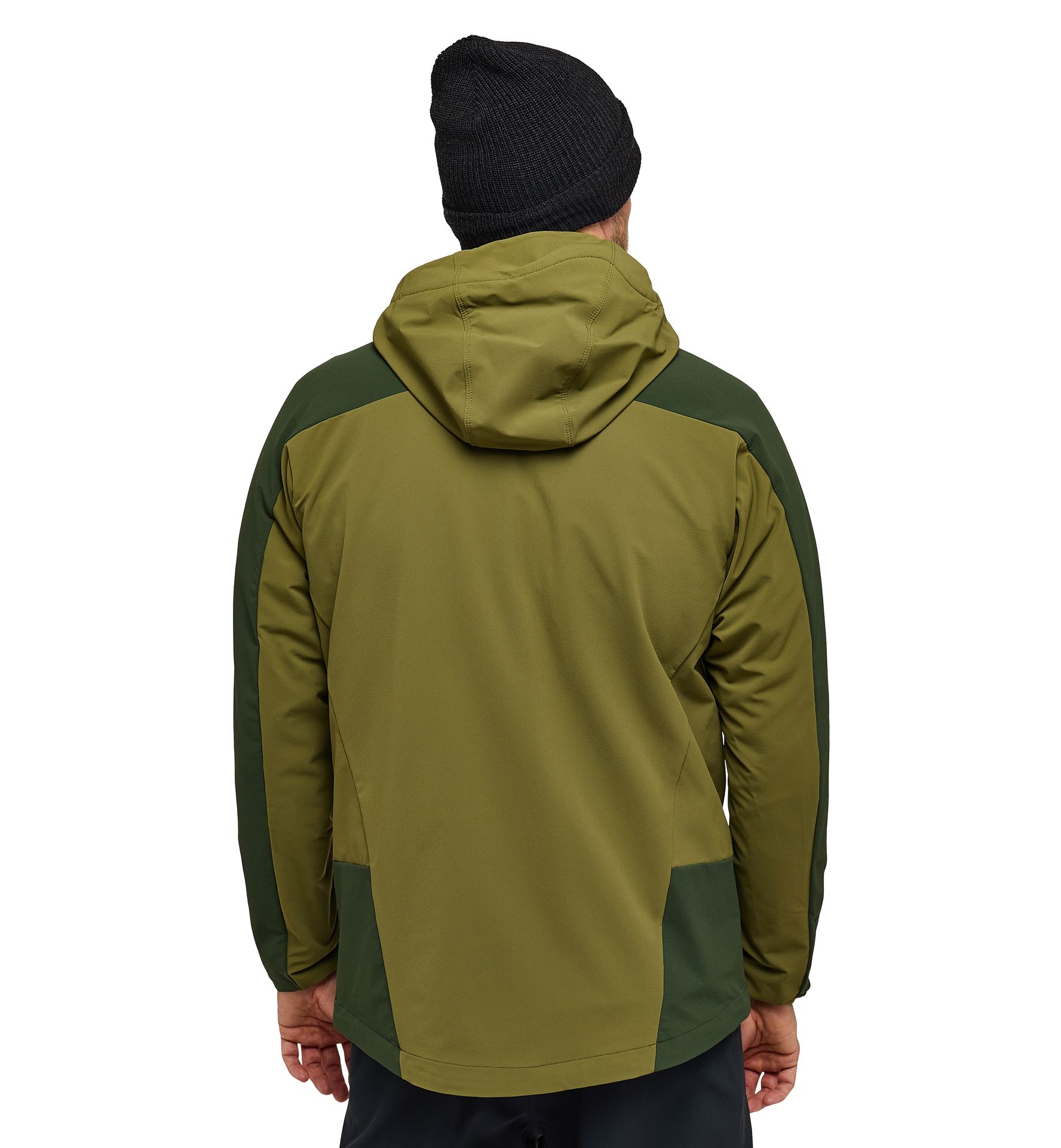 Morän Softshell Hood Men Olive Green/Seaweed Green