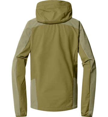 Morän Softshell Hood Women Olive Green/Thyme Green