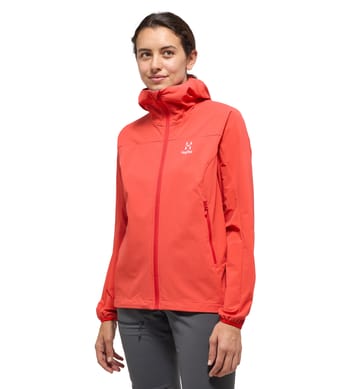 Morän Softshell Hood Women Poppy Red