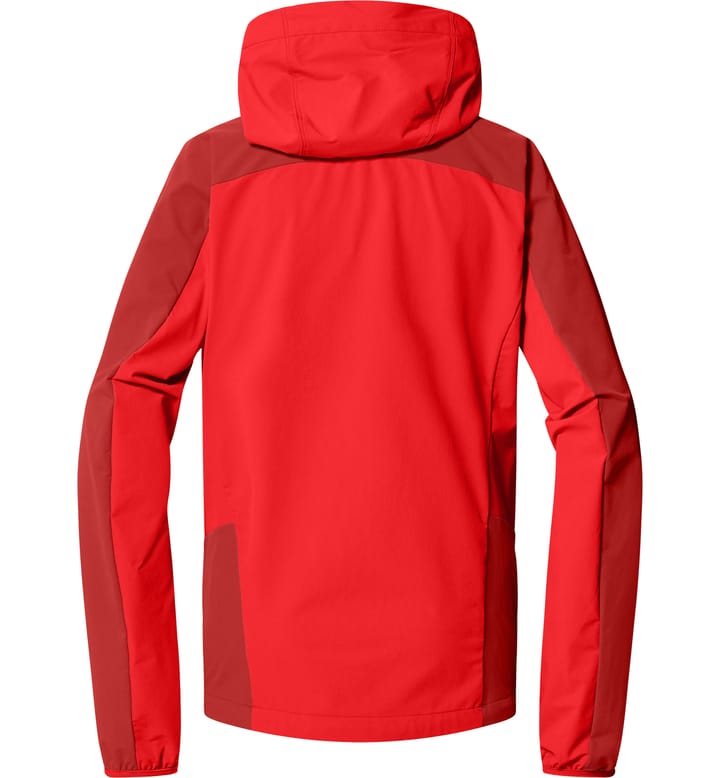 Morän Softshell Hood Women Zenith Red/Corrosion