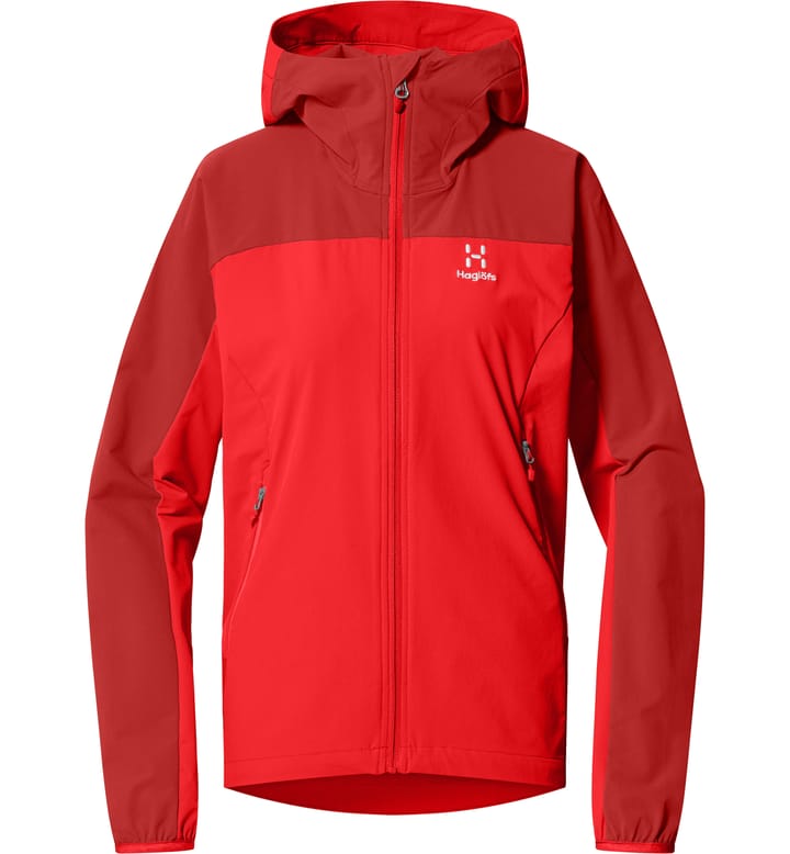 Morän Softshell Hood Women Zenith Red/Corrosion