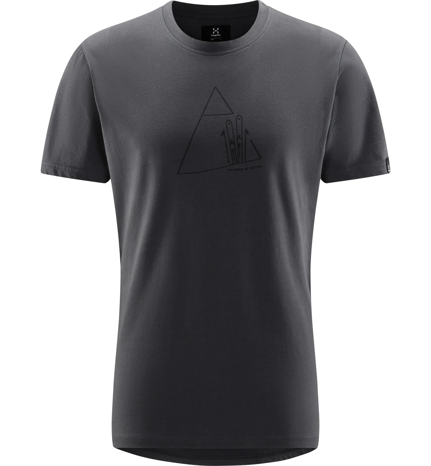 Outsider By Nature Print Tee Men Magnetite