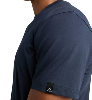 Outsider By Nature Print Tee Men Tarn Blue
