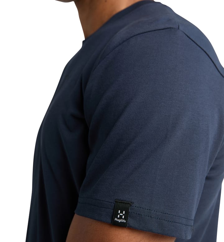 Outsider By Nature Print Tee Men Tarn Blue Outsider By Nature Print Tee Men Tarn Blue