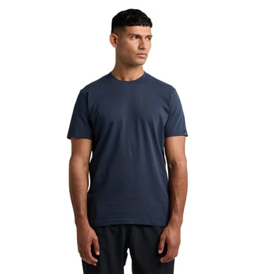 Outsider By Nature Print Tee Men Tarn Blue