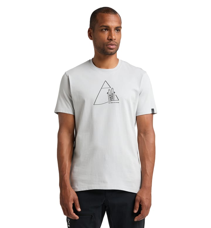 Outsider By Nature Print Tee Men Stone Grey Outsider By Nature Print Tee Men Stone Grey