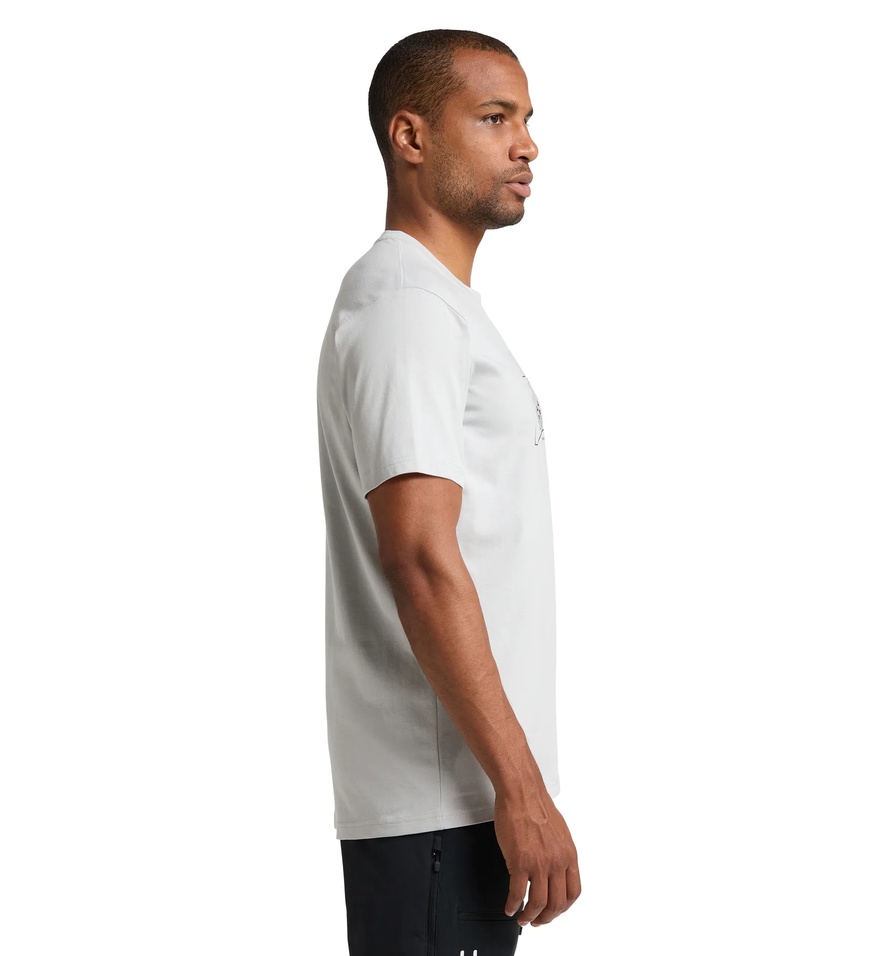 Outsider By Nature Print Tee Men Stone Grey