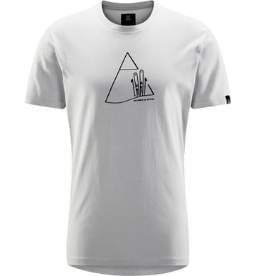 Outsider By Nature Print Tee Men Stone Grey