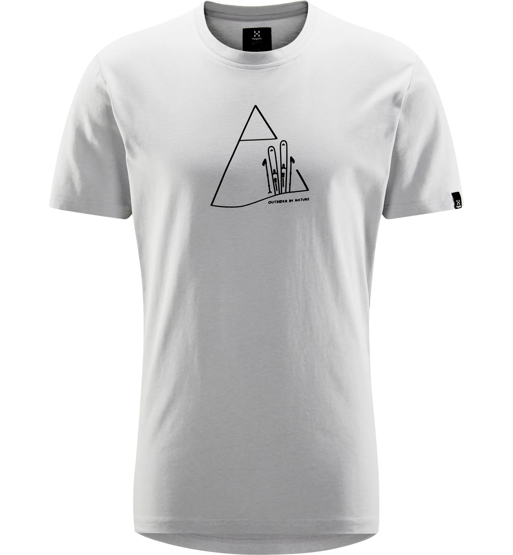 Outsider By Nature Print Tee Men Stone Grey