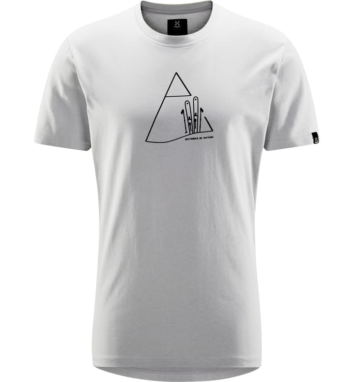 Outsider By Nature Print Tee Men Stone Grey Outsider By Nature Print Tee Men Stone Grey